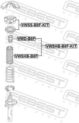 Dust Cover Kit, shock absorber VWSHB-B8F-KIT - image 2