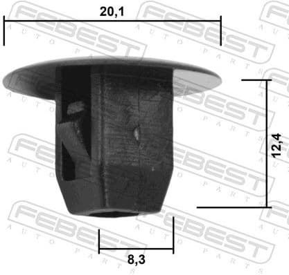 Clip, trim/protection strip 88570-118 - image 2