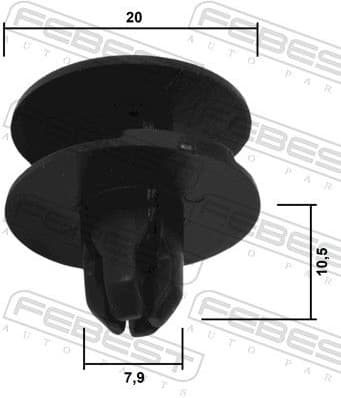 Clip, trim/protection strip 88570-121 - image 2