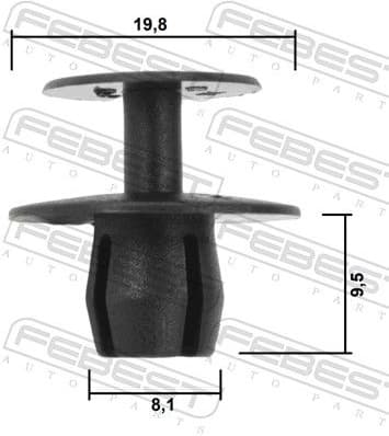 Clip, trim/protection strip 88570-210 - image 2