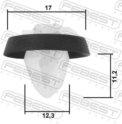Clip, trim/protection strip 88570-170 - image 2