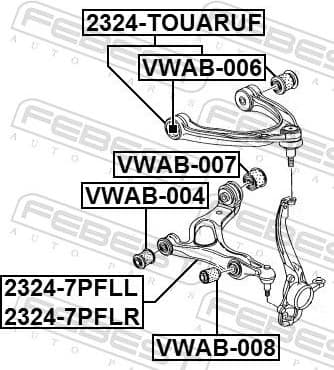 Control/Trailing Arm, wheel suspension 2324-7PFLR