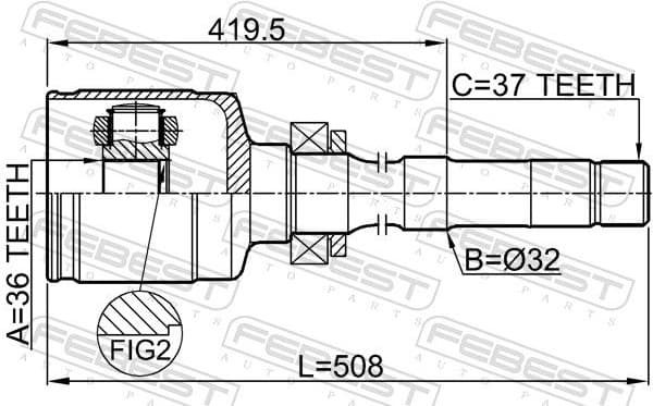 Joint Kit, drive shaft 2511-EXPRH - image 2