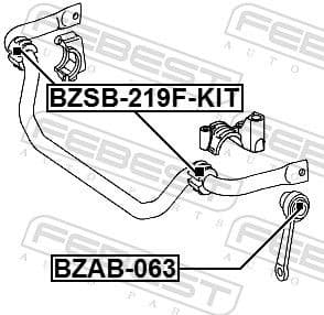 Mounting, axle strut BZAB-063 - image 2