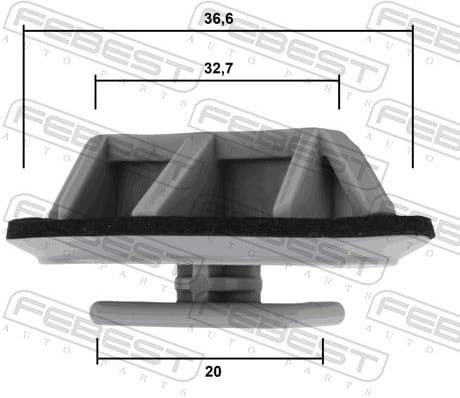 Clip, trim/protection strip 88570-138 - image 2