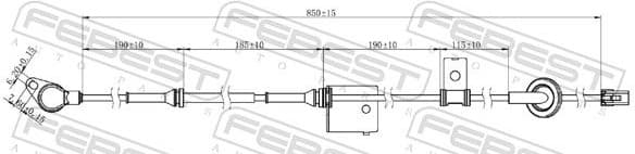 Sensor, wheel speed 12606-009 - image 2