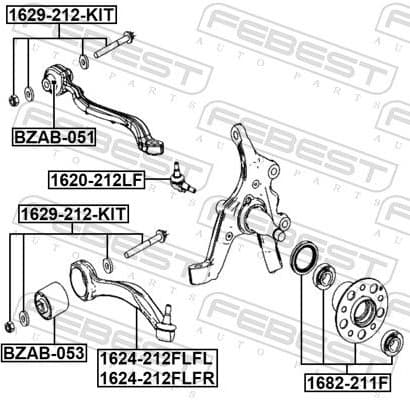 Control/Trailing Arm, wheel suspension 1624-212FLFL - image 2