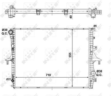 Radiator, engine cooling EASY FIT 56124 - image 5