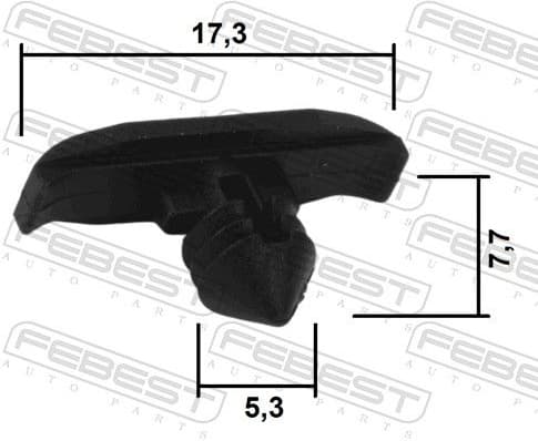 Clip, trim/protection strip 88570-165 - image 2