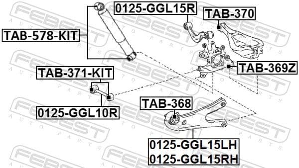 Control/Trailing Arm, wheel suspension 0125-GGL15RH - image 2