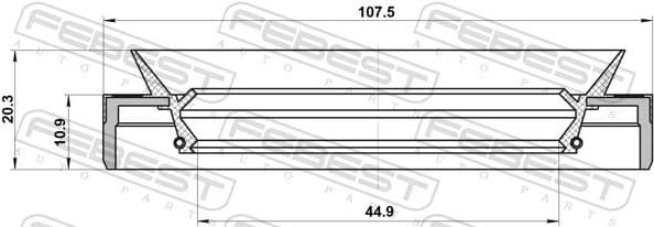 Shaft Seal, differential 95MES-461071120C - image 2