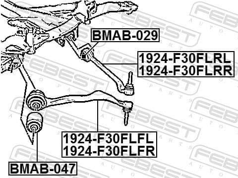 Control/Trailing Arm, wheel suspension 1924-F30FLRR - image 2