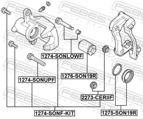 Repair Kit, brake caliper 1275-SON19R - image 2