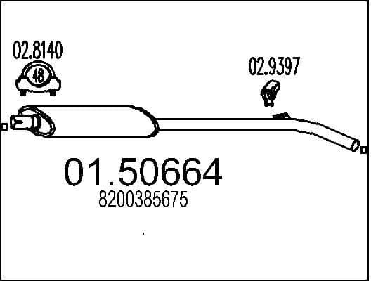Centre Muffler 01.50664