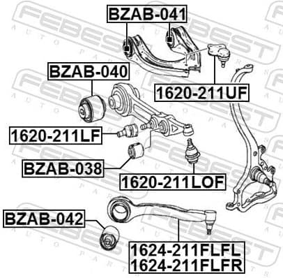 Control/Trailing Arm, wheel suspension 1624-211FLFL - image 2