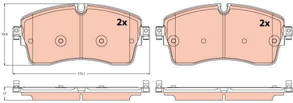 Brake Pad Set, disc brake GDB2255