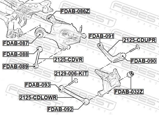 Mounting, control/trailing arm FDAB-092 - image 2