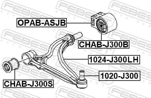 Control/Trailing Arm, wheel suspension 1024-J300LH - image 2