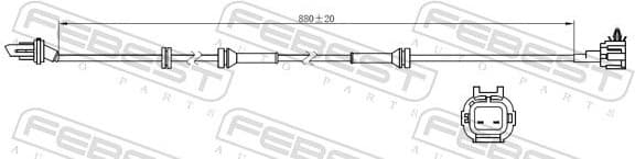 Sensor, wheel speed 02606-019 - image 2