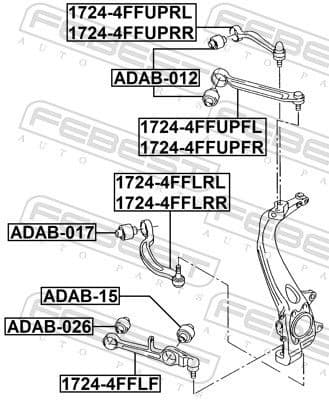 Control/Trailing Arm, wheel suspension 1724-4FFUPFL