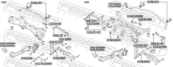Mounting, control/trailing arm HYAB-DMR - image 2