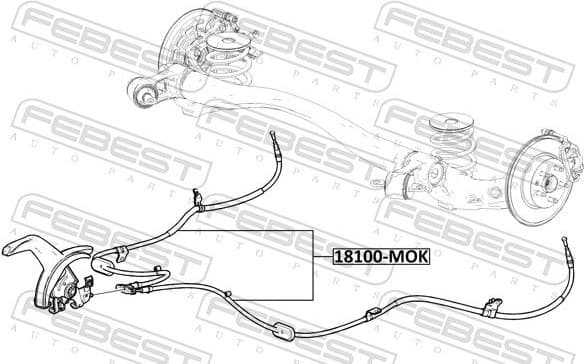 Cable Pull, parking brake 18100-MOK - image 2
