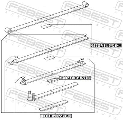 Wear Plate, leaf spring 0199-LSBGUN126 - image 2