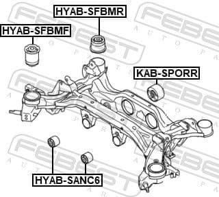 Mounting, control/trailing arm HYAB-SFBMR - image 2