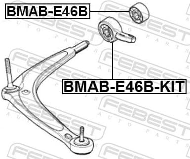 Mounting, control/trailing arm BMAB-E46B-KIT