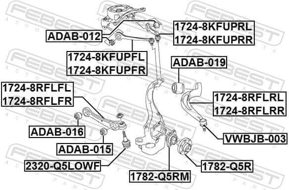 Control/Trailing Arm, wheel suspension 1724-8RFLFL