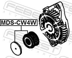 Belt Pulley, alternator MDS-CW4W - image 2