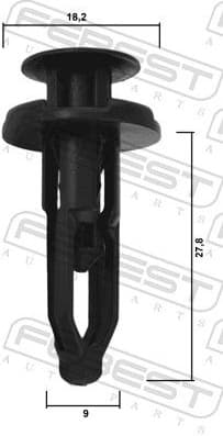 Clip, trim/protection strip 88570-083 - image 2