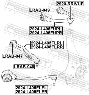 Control/Trailing Arm, wheel suspension 2924-L405FLRL - image 2