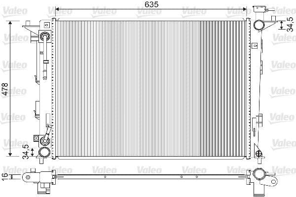 Radiator, engine cooling 733213