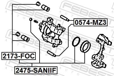 Repair Kit, brake caliper 2475-SANIIF - image 2