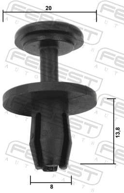 Clip, trim/protection strip 88570-214 - image 2