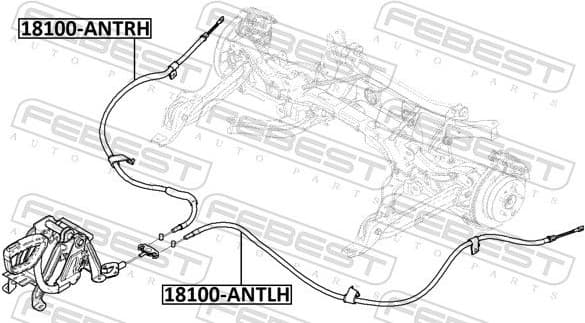 Cable Pull, parking brake 18100-ANTRH - image 2