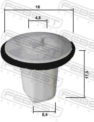 Clip, trim/protection strip 88570-199 - image 2