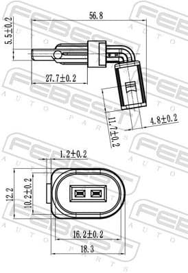 Sensor, wheel speed 23606-013 - image 2