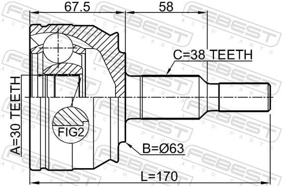 Joint Kit, drive shaft 2310-T6 - image 2
