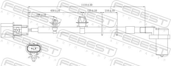 Sensor, wheel speed 04606-002 - image 2