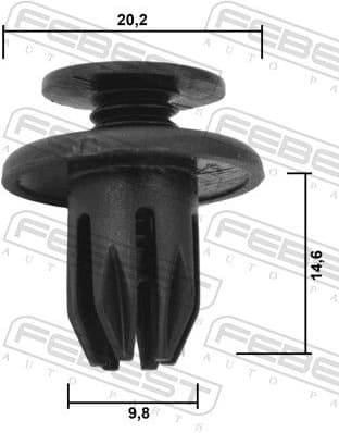 Clip, trim/protection strip 88570-046 - image 2