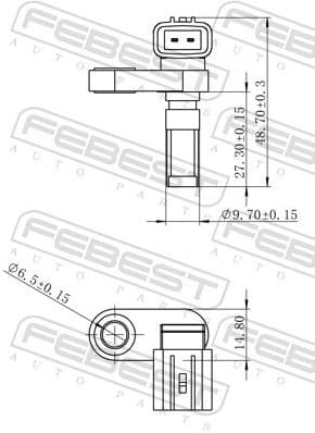 Sensor, wheel speed 01606-002 - image 2