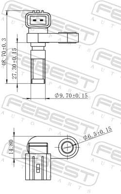 Sensor, wheel speed 01606-001 - image 2