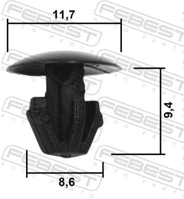 Clip, trim/protection strip 88570-112 - image 2