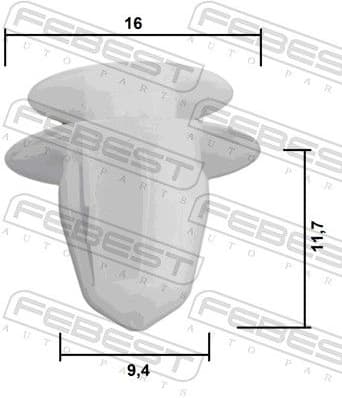 Clip, trim/protection strip 88570-123 - image 2