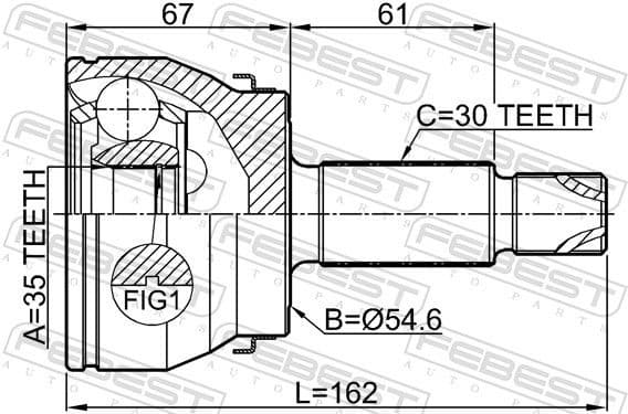 Joint Kit, drive shaft 2210-MQ4F - image 2
