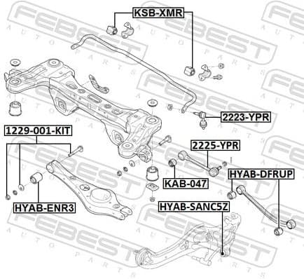 Mounting, control/trailing arm KAB-047 - image 2