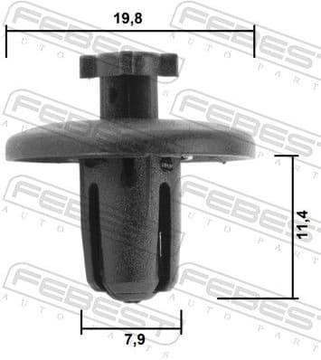 Clip, trim/protection strip 88570-048 - image 2