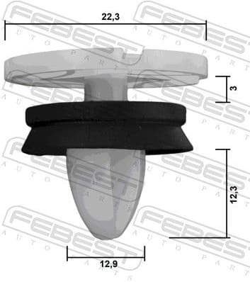 Clip, trim/protection strip 88570-212 - image 2